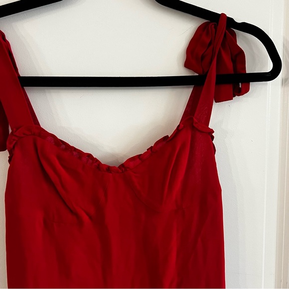 561 Reformation Christine Ruffled Mini Dress Size 2 - Picture 2 of 6